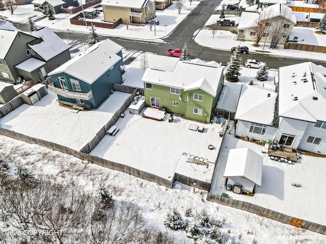 1734 Concord Hill Dr, Anchorage, AK 99515 - snowy aerial view featuring a residential view
