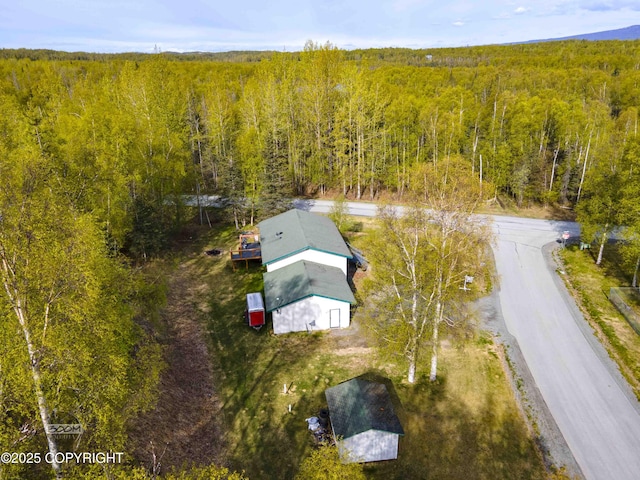 drone / aerial view of a forest