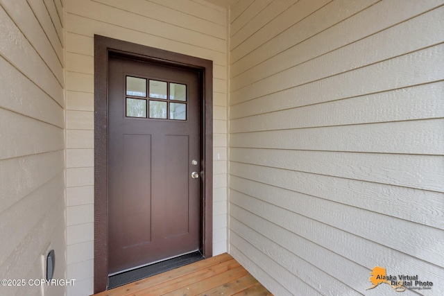 view of doorway to property