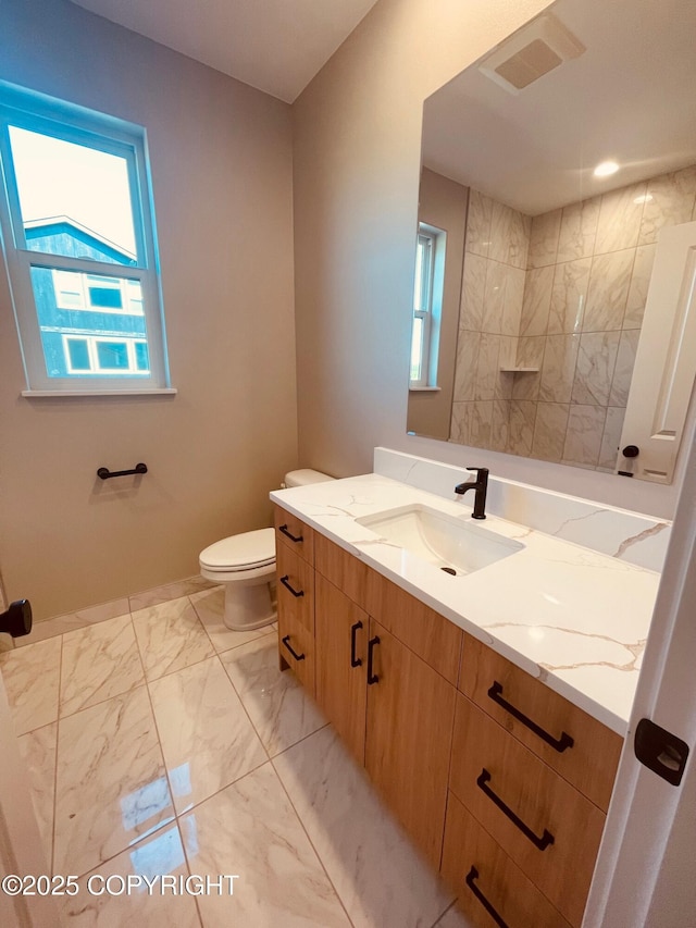 1205 N Williwaw Way, Wasilla, AK 99654 - bathroom with vanity and marble finish floors