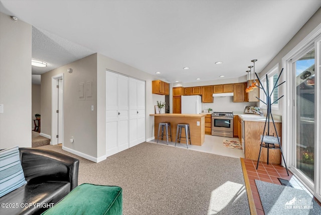 3294 Montpelier Ct # 12-E, Anchorage, AK 99503 - living area featuring baseboards and recessed lighting