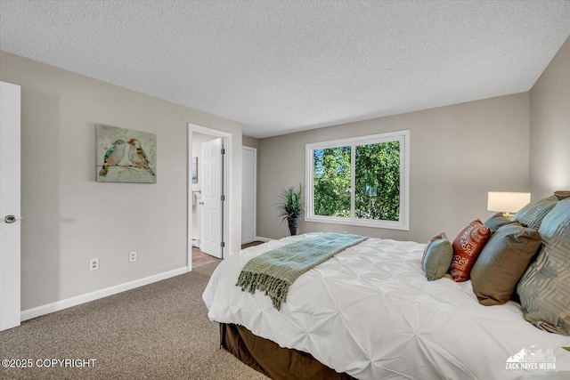 3294 Montpelier Ct # 12-E, Anchorage, AK 99503 - carpeted bedroom with a textured ceiling, baseboards, and ensuite bathroom