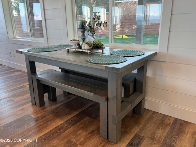 dining room featuring wood finished floors