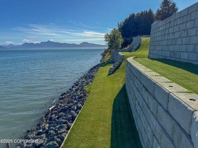 view of water feature featuring a mountain view