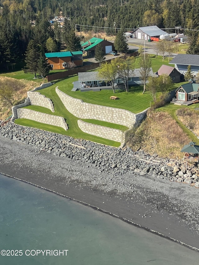 4602 Kachemak Dr, Homer, AK 99603 - bird's eye view of a forest and a large body of water