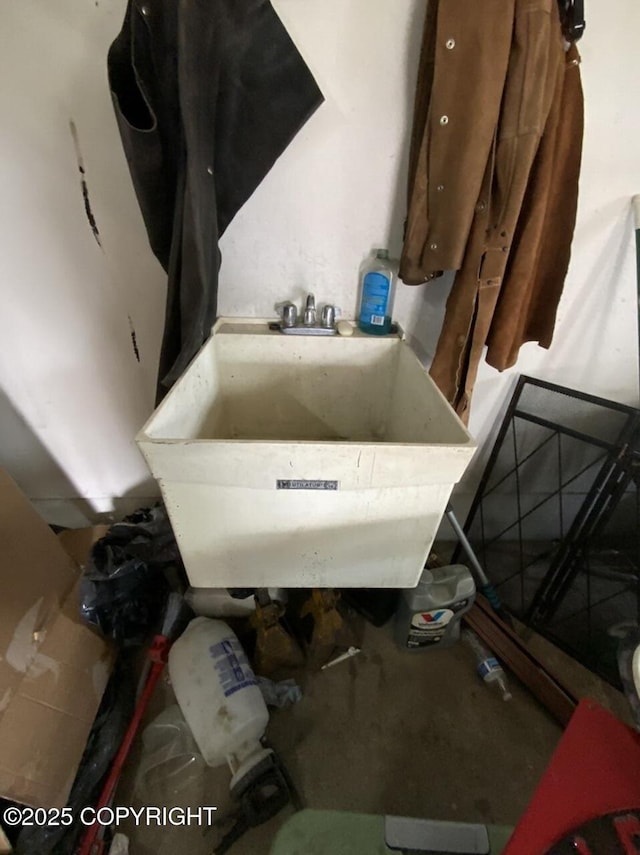 interior space with a sink