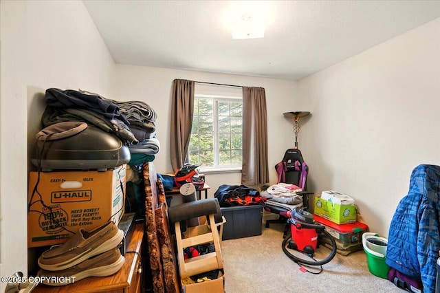view of storage area