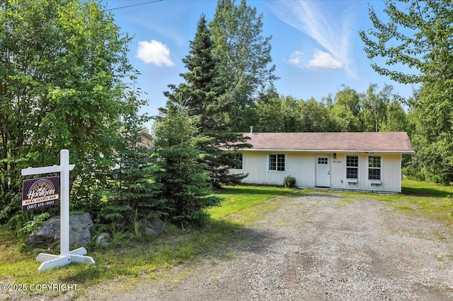 6132 S Northern Lights St, Wasilla, AK 99623 - view of front of property with dirt driveway