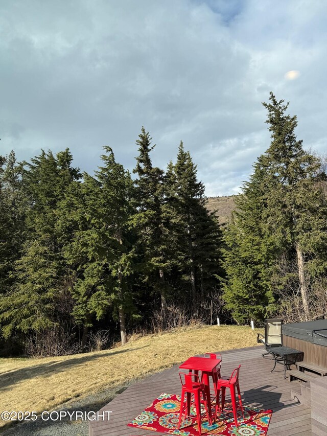 7041 Potter Hts, Anchorage, AK 99516 - exterior space with a wooded view