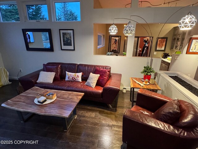 7041 Potter Hts, Anchorage, AK 99516 - living area featuring hardwood / wood-style flooring