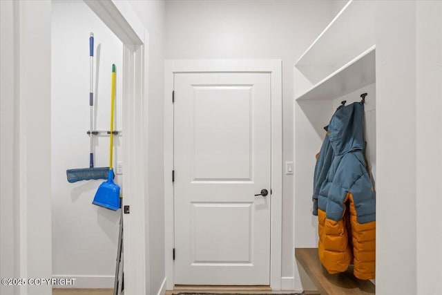 mudroom with baseboards