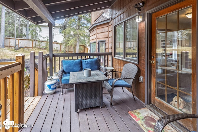 sunroom with an outdoor hangout area