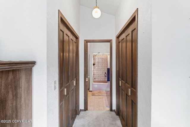 23675 Glacier View Dr, Eagle River, AK 99577 - hall with light colored carpet