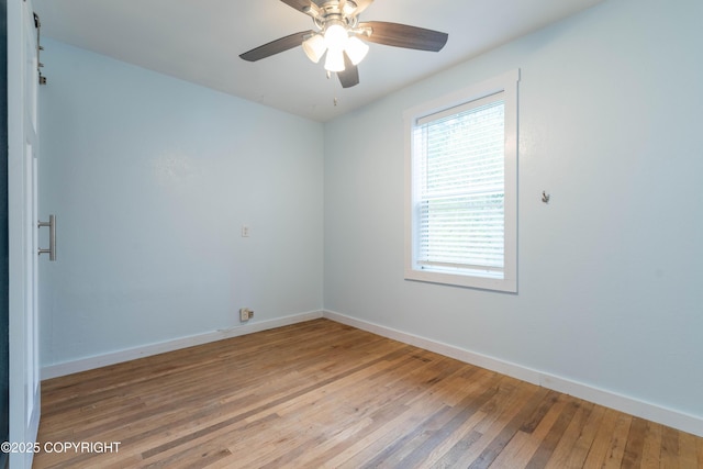 430 Washington St, Ketchikan, AK 99901 - empty room with light wood-style floors, baseboards, and ceiling fan