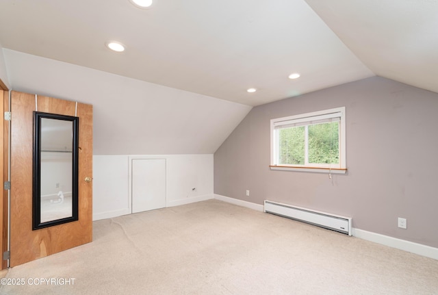 430 Washington St, Ketchikan, AK 99901 - additional living space featuring carpet flooring, recessed lighting, baseboard heating, and lofted ceiling