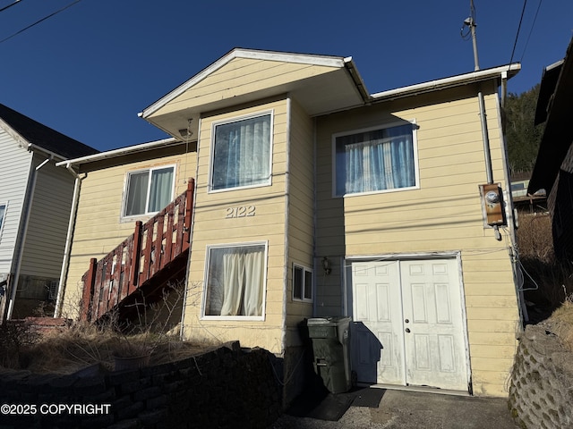 view of rear view of property