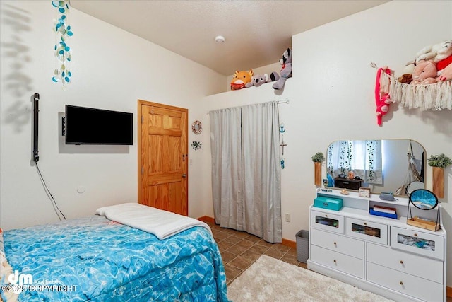view of tiled bedroom
