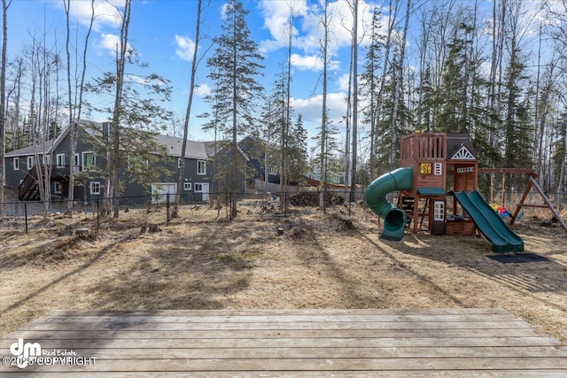 7865 S Settlers Bay Dr, Wasilla, AK 99623 - view of playground with fence