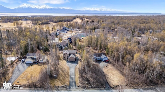 7865 S Settlers Bay Dr, Wasilla, AK 99623 - birds eye view of property with a view of trees