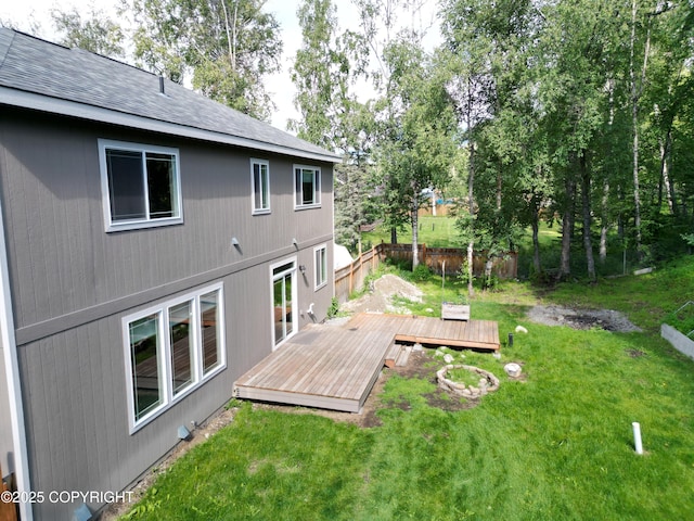 7779 N Showers St, Palmer, AK 99645 - exterior space with fence and a wooden deck