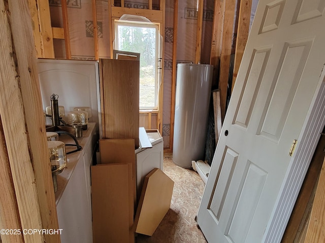 bathroom featuring water heater