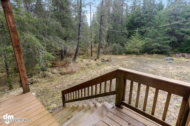 337 Alta Dr, Girdwood, AK 99587 - deck with a wooded view