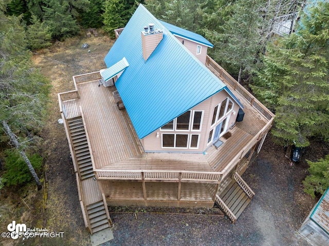 337 Alta Dr, Girdwood, AK 99587 - birds eye view of property with a forest view