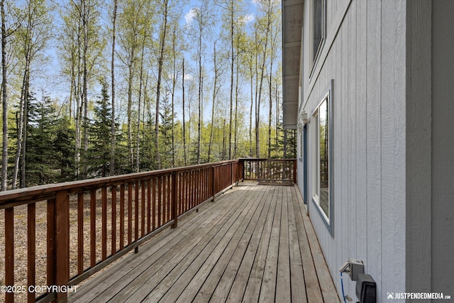view of wooden deck