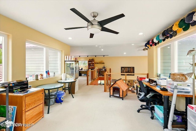 8115 N Highlander, Wasilla, AK 99654 - carpeted office featuring a ceiling fan