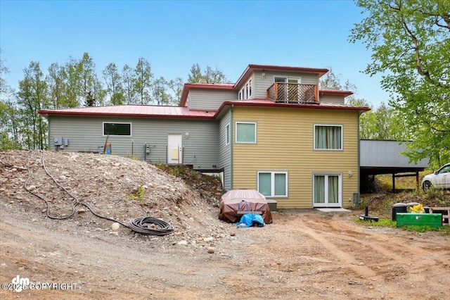8115 N Highlander, Wasilla, AK 99654 - rear view of house with metal roof
