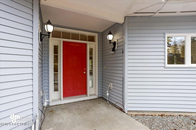 view of exterior entry