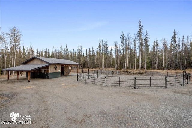 view of horse barn