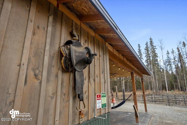 view of horse barn
