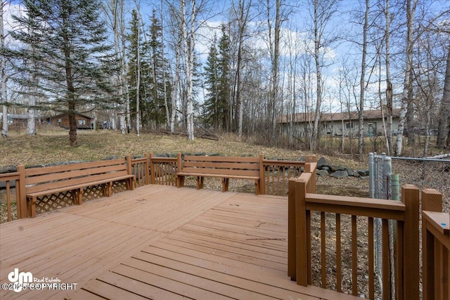 view of wooden terrace