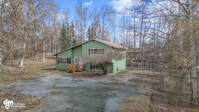 view of front of home