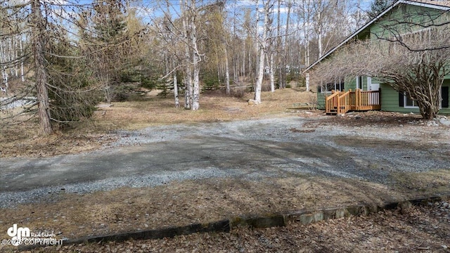 view of yard featuring a deck