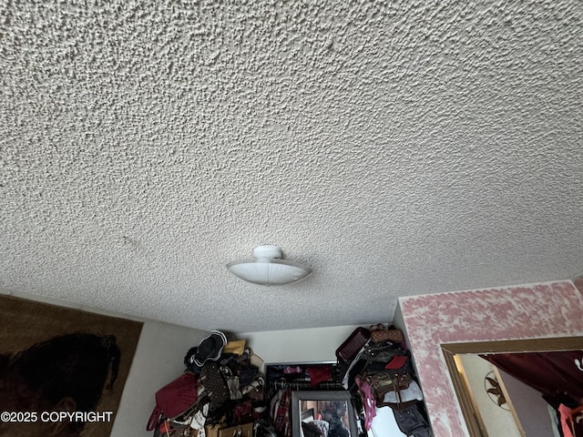 detailed view of a textured ceiling