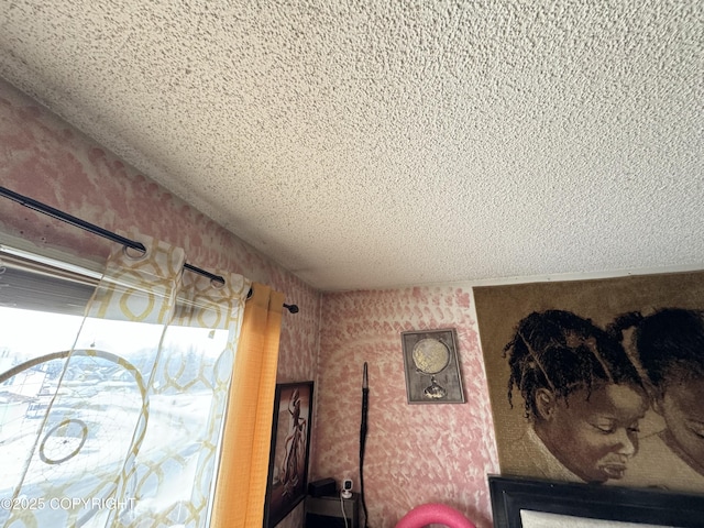 detailed view of a textured ceiling