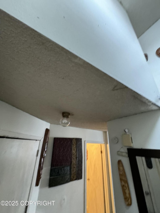 detailed view of a textured ceiling