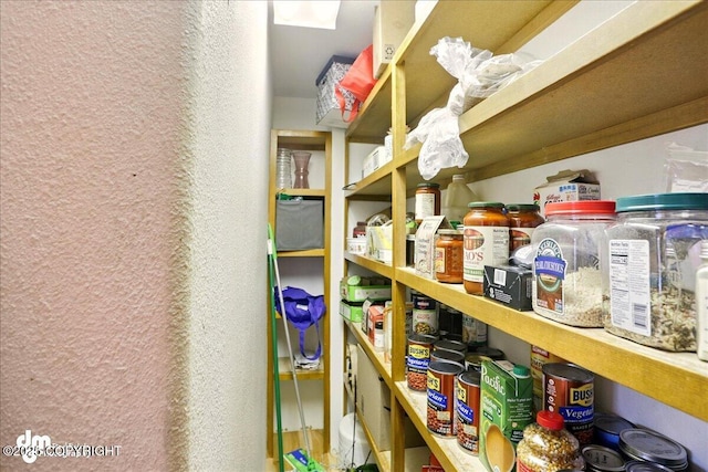 view of storage room