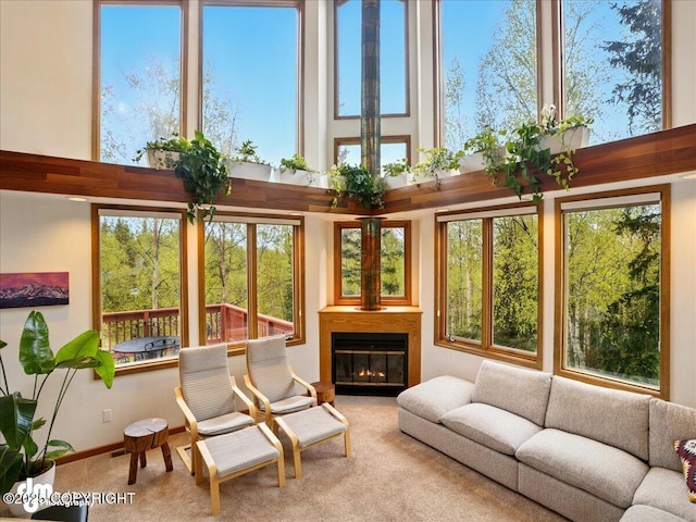 view of sunroom