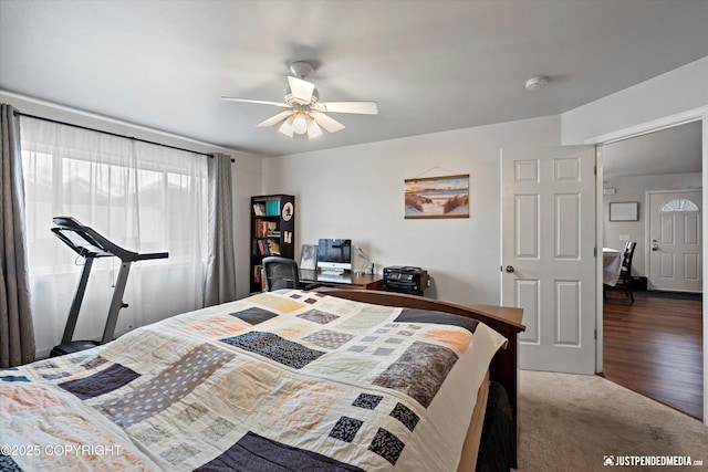6801 E Tudor Rd, Anchorage, AK 99507 - carpeted bedroom with ceiling fan