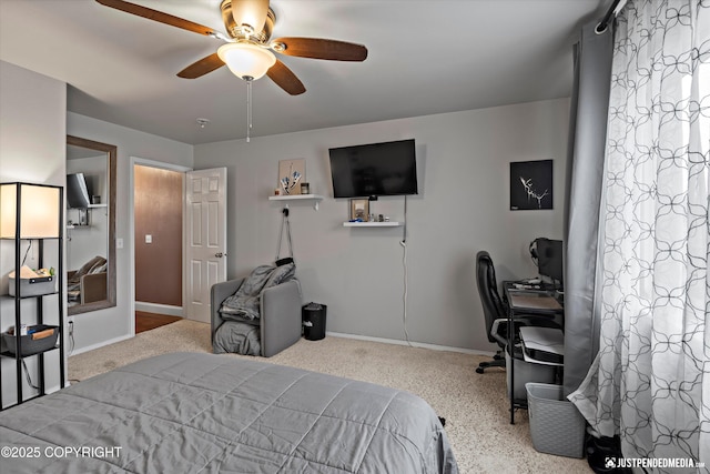6801 E Tudor Rd, Anchorage, AK 99507 - bedroom with baseboards and ceiling fan