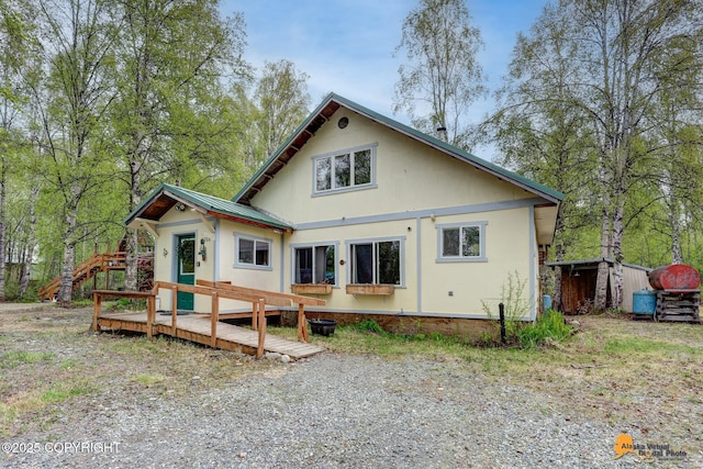 13706 E First St, Talkeetna, AK 99676 - rear view of house with a deck