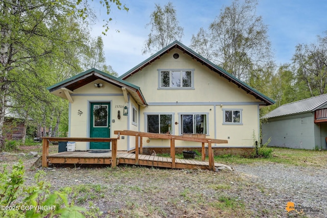 13706 E First St, Talkeetna, AK 99676 - view of front of property featuring a deck