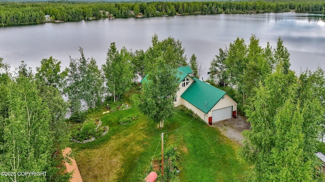 2643 S Rory Cir, Big Lake, AK 99654 - drone / aerial view of a large body of water and a forest