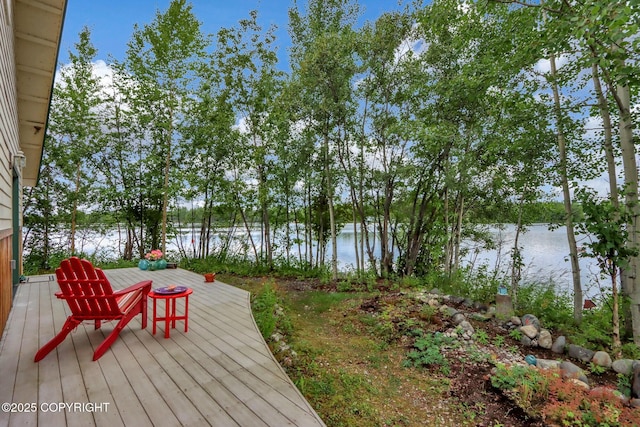 2643 S Rory Cir, Big Lake, AK 99654 - wooden deck with a water view