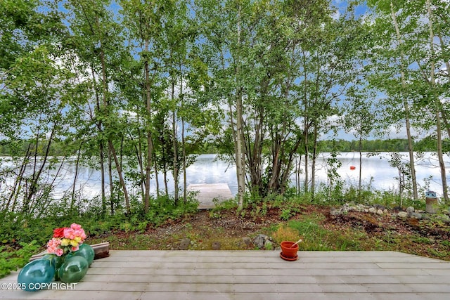 2643 S Rory Cir, Big Lake, AK 99654 - wooden terrace with a water view