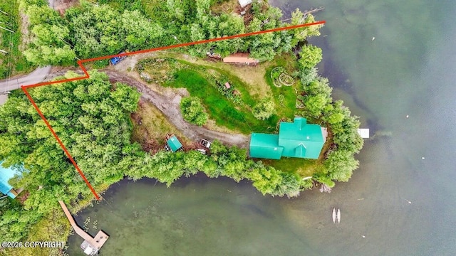 2643 S Rory Cir, Big Lake, AK 99654 - aerial view of property and surrounding area with property parcel outlined