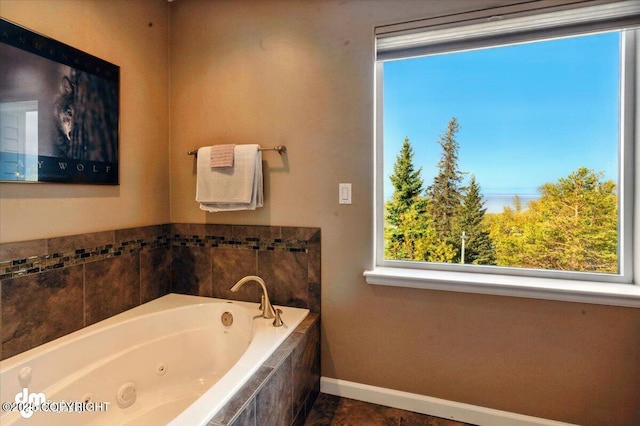 18627 Mountain Plover Cir, Anchorage, AK 99516 - full bath featuring baseboards and a whirlpool tub